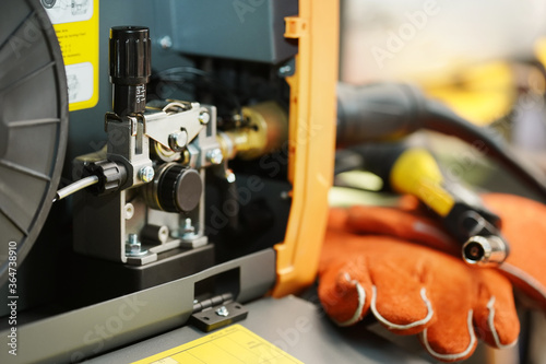 Wallpaper Mural Wire Feeder Motor MIG MAG Welding Machine ,Wire Feed Assembly set .selective focus Torontodigital.ca