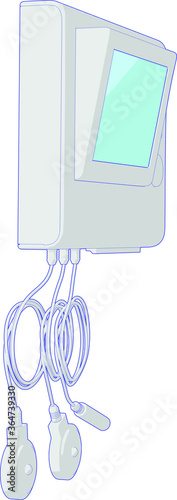 ECG EKG Electrocardiogram Medical Device Machine Perspective Angle