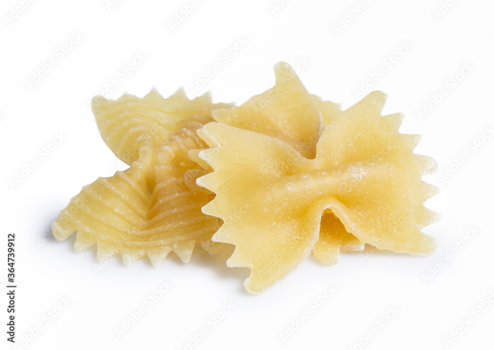 raw pasta isolated on white background raw pasta isolated on white background