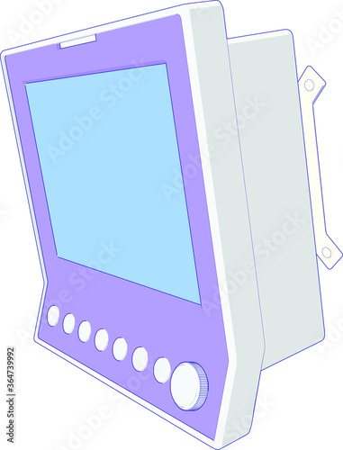 Modern ECG Electrocardiogram Medical Device Machine Angle 7