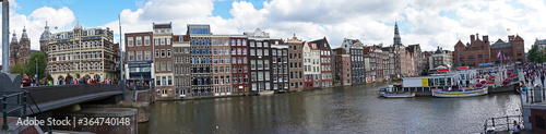 Holland, Amsterdam, city views, navigation channels and monuments