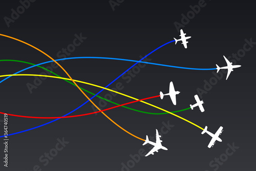 Pin pointers airplane vector 