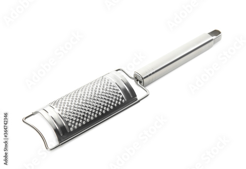 Schilderij op canvas Modern stainless grater isolated on white. Cooking utensil