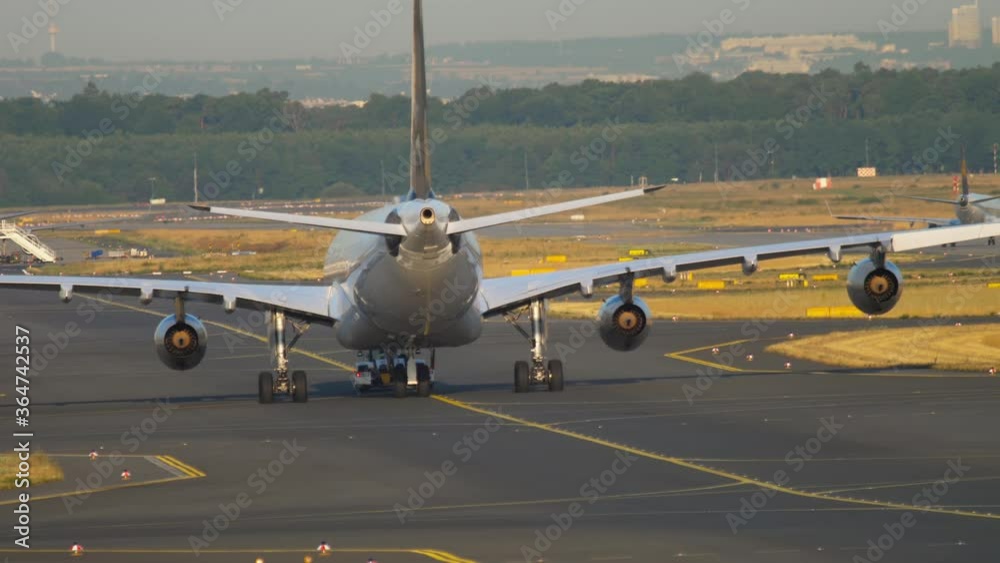 Airplane towing to service