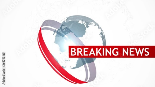 global earth rotating digital world breaking news Studio Background for news report and breaking news on world live report
