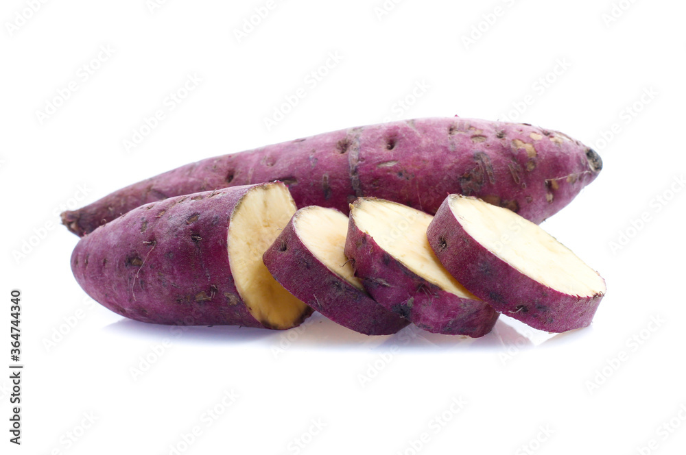 sweet potato on the white background sweet potato on the white background