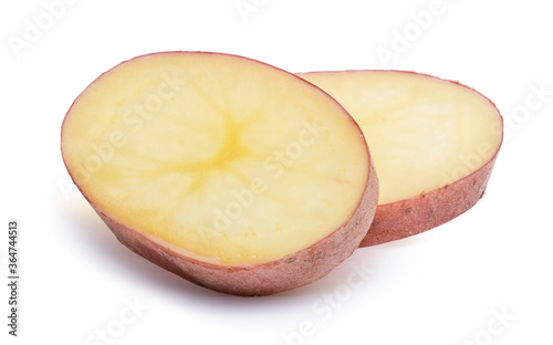 clipping path rocco red potato isolated on white background