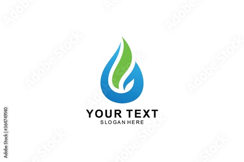 Oil & gas nature logo icon symbol illustration