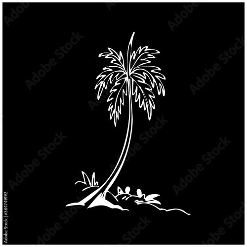Coconut tree icon. Vector illustration eps10.