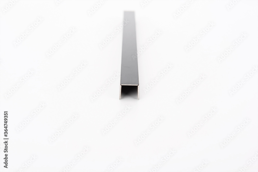Metal steel frame in white background