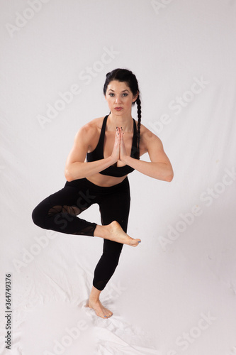 Pretty woman practicing Yoga