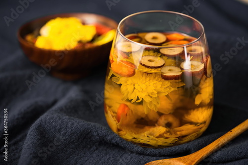 Asian Wellness Hot Tea Drinking in a Clear Glass
