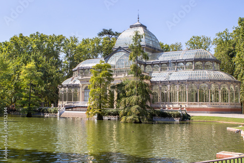 Crystal Palace in Retiro park in Madrid, Spain