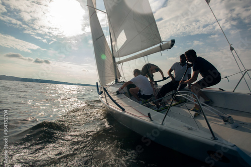 Carta da parati Sailing yacht race. Yachting. Sailing regatta.