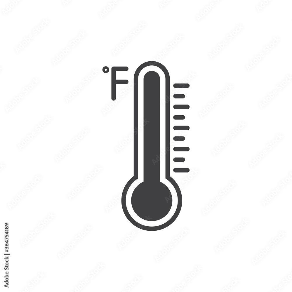 Thermometer icon, temperature symbol, vector illustration