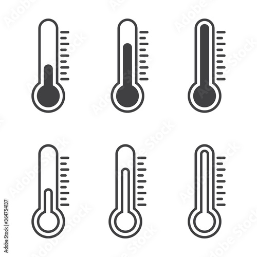 Thermometer icon, temperature symbol, vector illustration