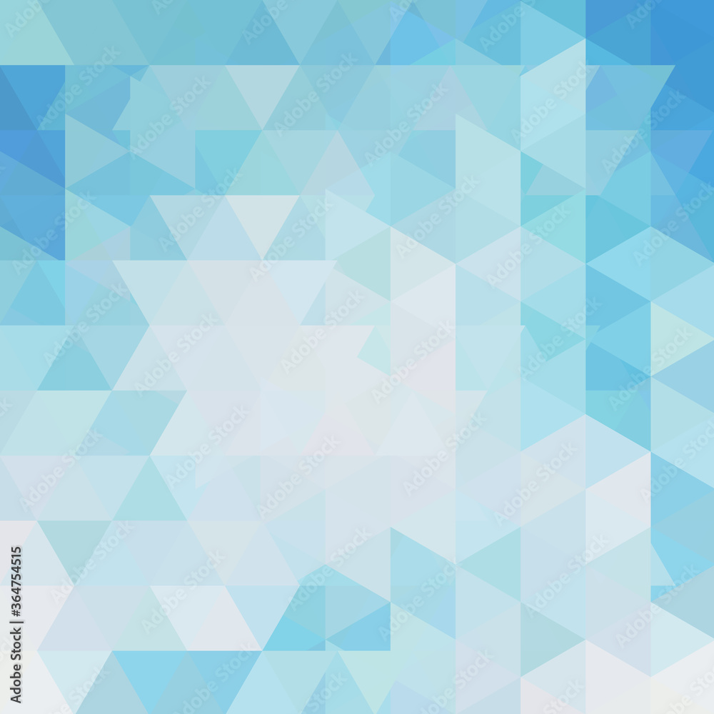 Fototapeta premium Geometric pattern, triangles vector background in blue  tones. Illustration pattern