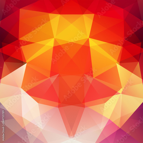 Background made of red  orange  yellow triangles. Square composition with geometric shapes. Eps 10