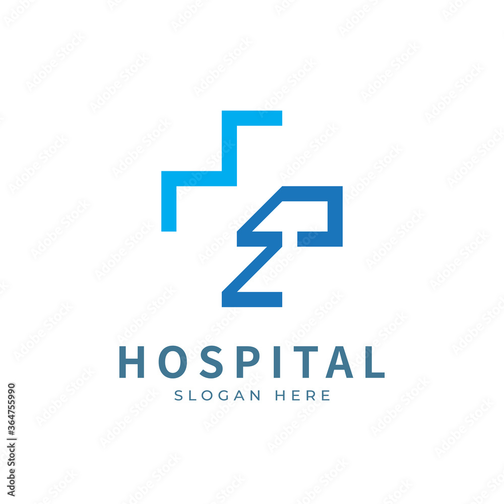 Health logo with initial letter M Z, Z M, M Z logo designs concept.
