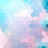 Abstract background consisting of pastel blue, pink hexagons. Geometric design for business presentations or web template banner flyer. Vector illustration
