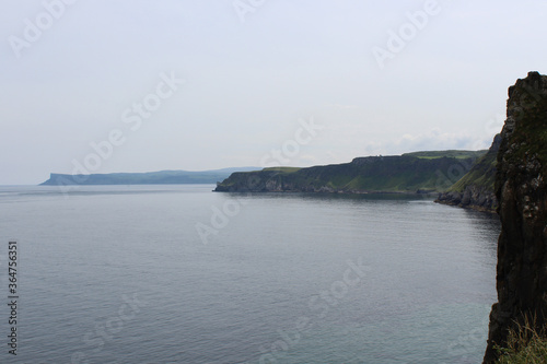 The coast of Northern Ireland near the carrick-a-rede rope bridge. photo