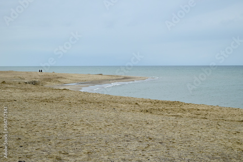 Fototapeta Naklejka Na Ścianę i Meble -  The wide sandy beach of the Baltic Sea