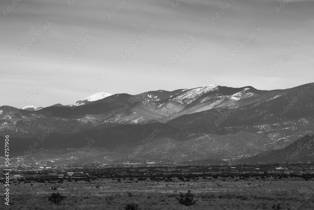 Winter mountain in Black and White