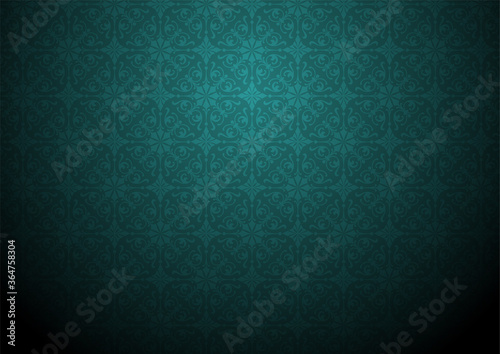 dark blue background with seamless floral pattern