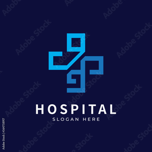 Health logo with initial letter O G, GO, O G logo designs concept. Medical health-care logo designs template.