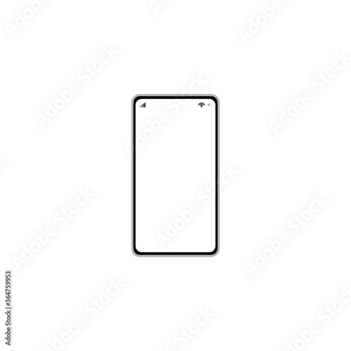 blank smart phone isolated on white