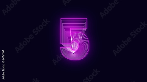Efecto neo numero 5 Vector