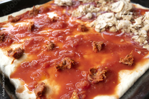 pizza with calabrian nduja photo