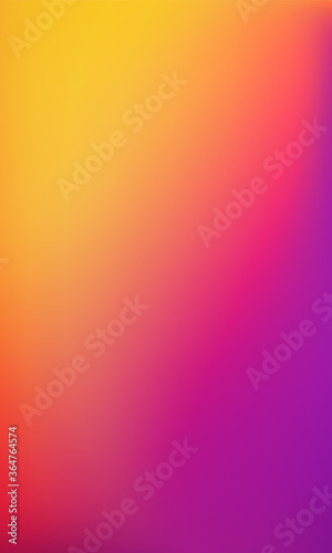 Abstract Blurred orange magenta purple yellow background. Soft gradient backdrop with place for text. Vector illustration for your graphic design, banner, poster, website