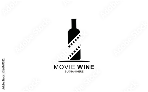 Wine Movie Logo Template Design