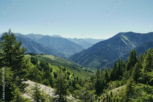 Beautiful view of Saint Dalmas de Valdeblore, Alpes Maritimes, France photo