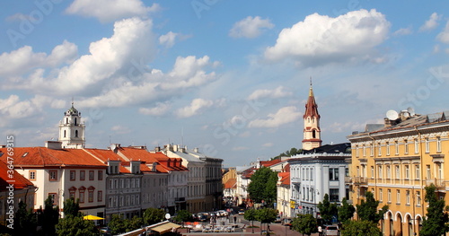 View of the old town of Vilnius