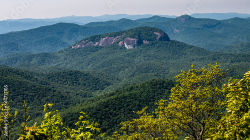 Looking Glass Rock Viewed Along the Blue Ridge Parkway in the Appalachian Mountain photo