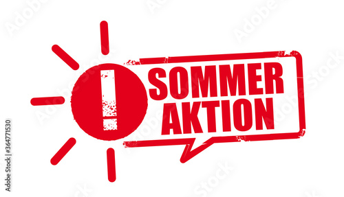 Stempel Sommeraktion Vektor Illustration freigestellt