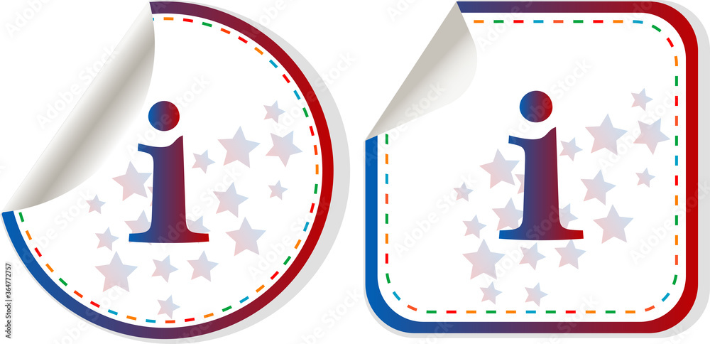 Info logo icon design template elements. Information speech bubble sign icon . Letter I web button sybmol design Info logo icon design template elements. Information speech bubble sign icon . Letter I web button sybmol design