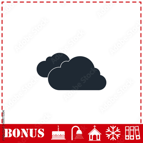 Clouds icon flat