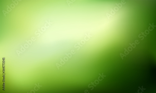 Greenery natural gradient background. Abstract green dark to light blurred backdrop. Vector illustration. Ecology concept for your graphic design, banner or poster