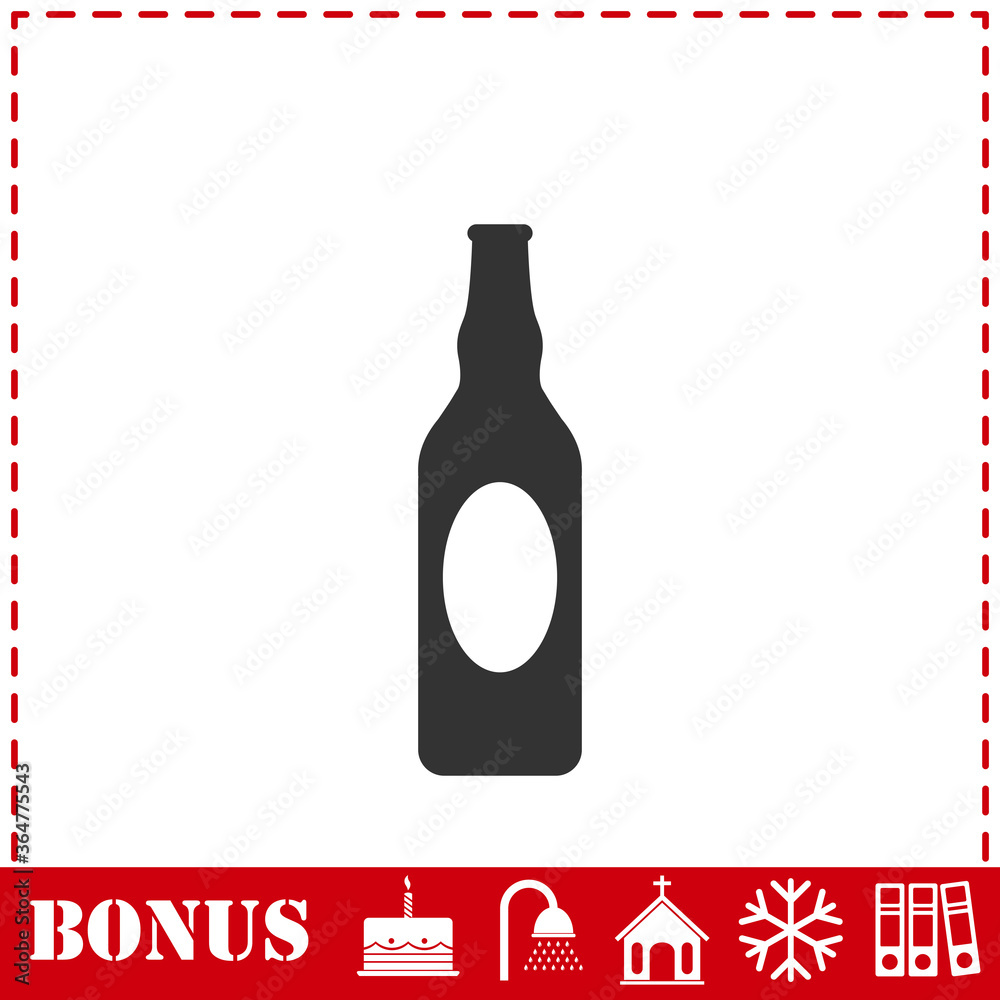 Bottle icon flat Bottle icon flat