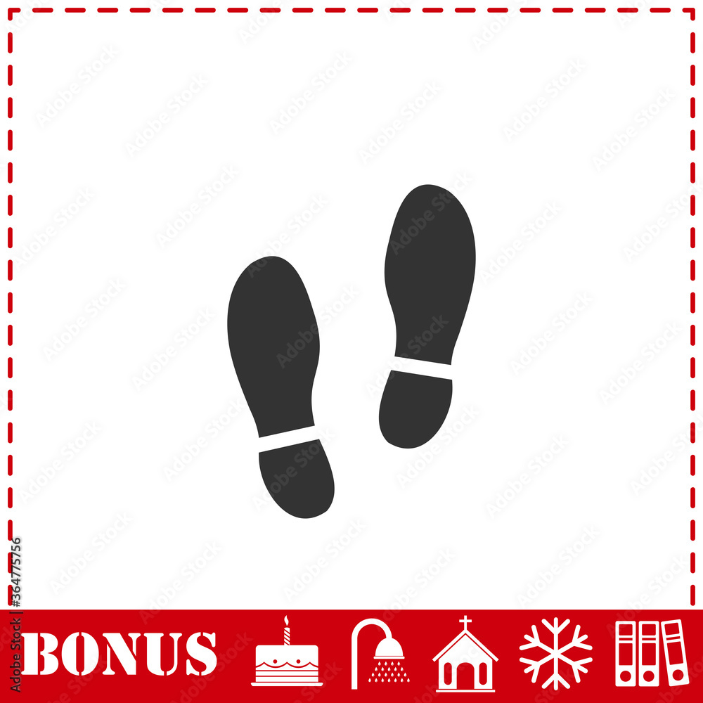 Shoes icon flat Shoes icon flat