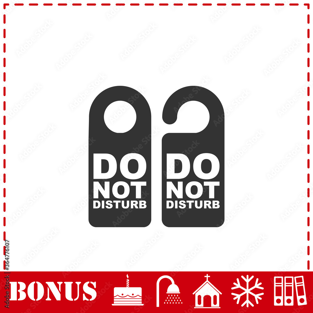 Naklejka premium Do Not Distrub icon flat