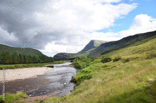 Ben Hope and the Strathmore river, Scotland