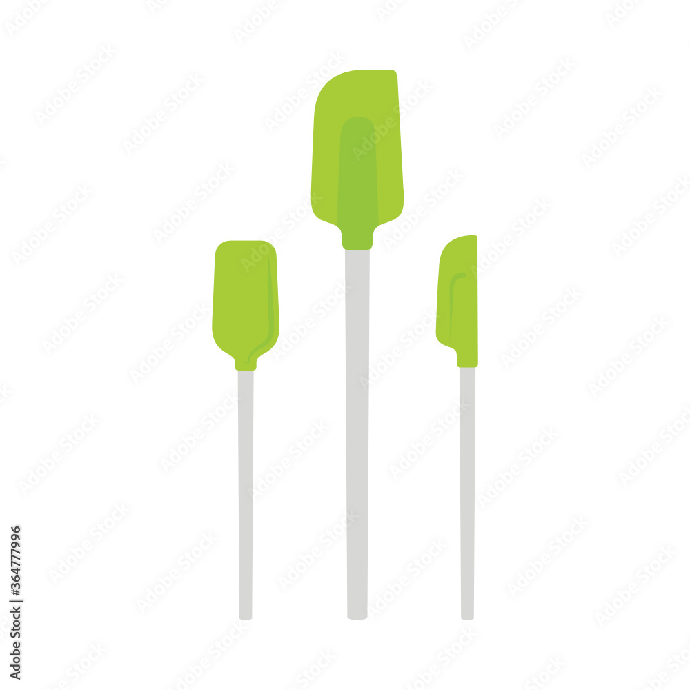 Green Spatula Cooking Tool Vector Illustration Background