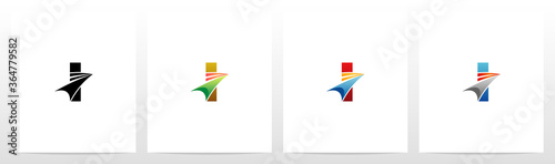 Swoosh Arrow On Letter Logo Design I