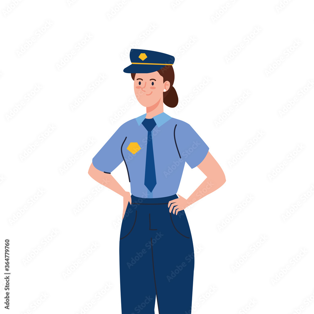 police woman design, Workers occupation and jobs theme Vector illustration