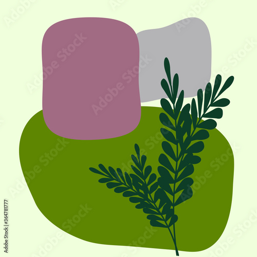 art designe abstract leaf green
