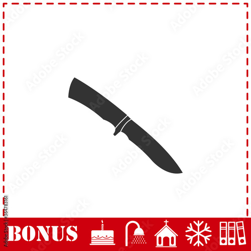 Knife icon flat